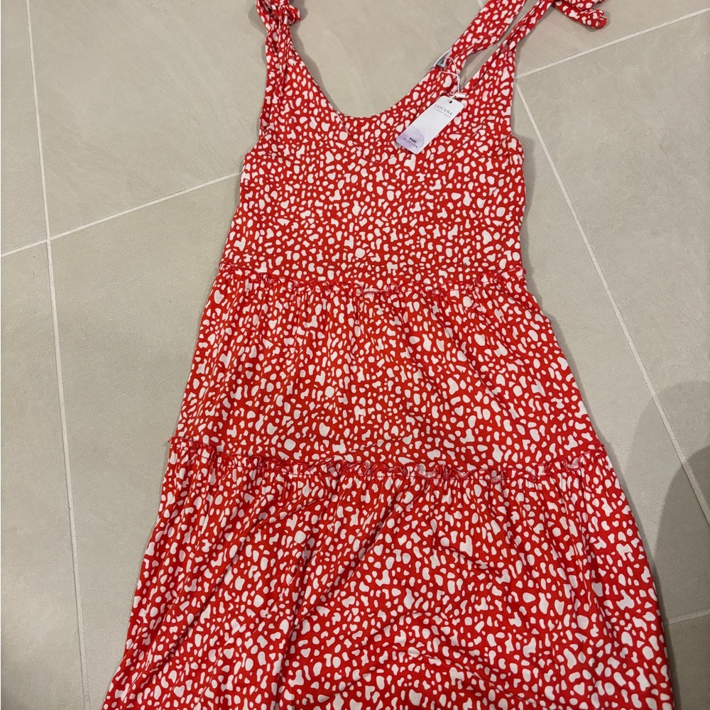 Burnt Orange and White Lascana Dress size 36 brand new with tags!